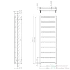 Sapho METRO LIGHT fürdőszobai radiátor, 400x1140mm, króm (IR445R)