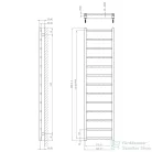 Sapho METRO LIGHT fürdőszobai radiátor, 400x1500mm, króm (IR447R)