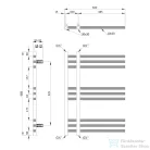 Sapho MAGDALENA fürdőszobai radiátor 500x688 mm, króm IZ100