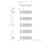 Sapho MAGDALENA fürdőszobai radiátor 500x1200 mm, króm IZ101