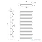 Sapho MANISA Radiátor 600x1328 négy törölközőtartóval, króm IZ111