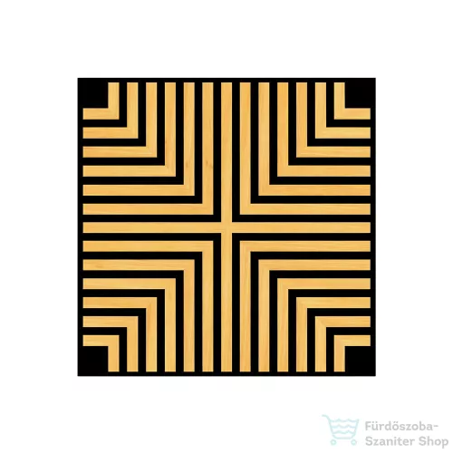Leziter Akusztikus falpanel Deco V bambusz hatású 60x60x1,8 cm J01TF02-BAM