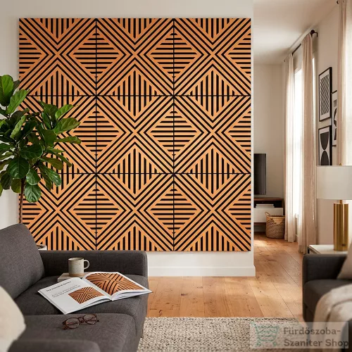 Leziter Akusztikus falpanel Deco VII bambusz hatású 60x60x1,8 cm J01TF06-BAM