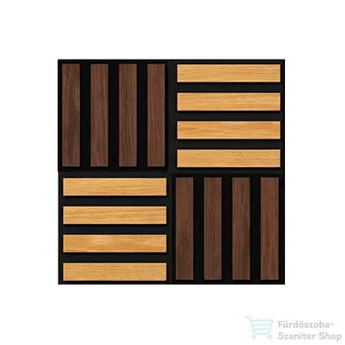 Leziter Akusztikus falpanel Deco X bambusz hatású 60x60x1,8 cm J01TF16-BAM