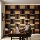 Leziter Akusztikus falpanel Deco X bambusz hatású 60x60x1,8 cm J01TF16-BAM