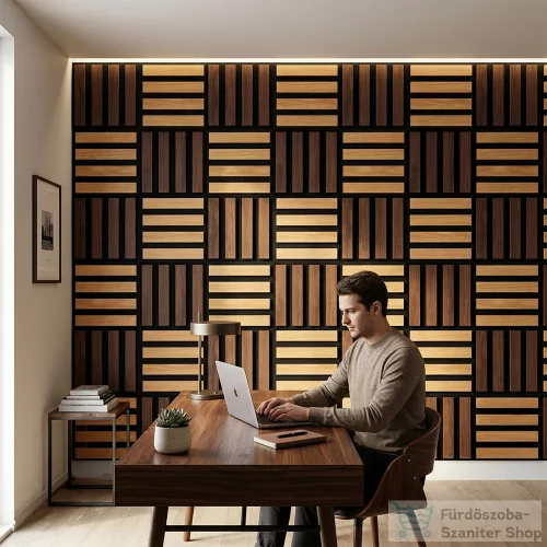 Leziter Akusztikus falpanel Deco X bambusz hatású 60x60x1,8 cm J01TF16-BAM