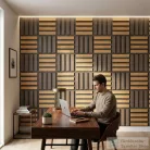 Leziter Akusztikus falpanel Deco X olajos tölgy hatású 60x60x1,8 cm J01TF16-OAK