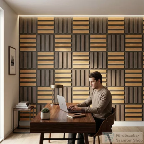 Leziter Akusztikus falpanel Deco X olajos tölgy hatású 60x60x1,8 cm J01TF16-OAK