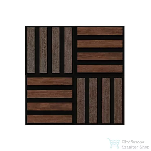 Leziter Akusztikus falpanel Deco X dió hatású 60x60x1,8 cm J01TF16-WAL
