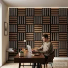 Leziter Akusztikus falpanel Deco X dió hatású 60x60x1,8 cm J01TF16-WAL