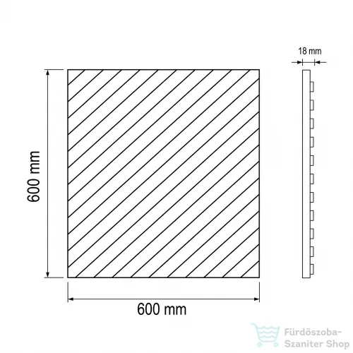 Leziter Akusztikus falpanel Deco III olajos tölgy hatású 60x60x1,8 cm J01TR01-60-OAK