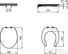 Ideal Standard MAIA wc ülőke,fehér J498601