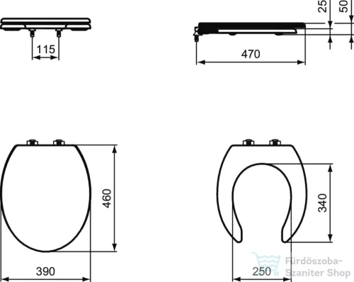Ideal Standard MAIA wc ülőke,fehér J498601