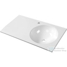   Sapho JUNO mosdó 80x15x46cm, öntöttmárvány, fehér, jobbos JU081