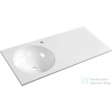   Sapho JUNO mosdó 101,5x15x46cm, öntöttmárvány, fehér, balos JU101