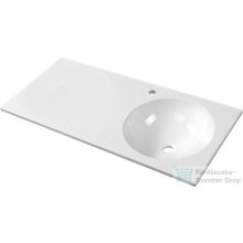   Sapho JUNO mosdó 101,5x15x46cm, öntöttmárvány, fehér, jobbos JU102