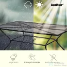 Leziter Melfi fém mesh kerti asztal 150x90x75 cm antracit JYL-22092-ANT