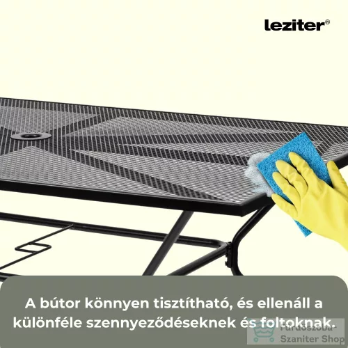 Leziter Melfi fém mesh kerti asztal 150x90x75 cm antracit JYL-22092-ANT