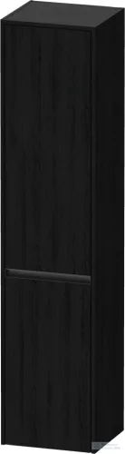 Duravit KETHO.2 176x40x36 cm-es, fali, 2 ajtós magas szekrény, balos, matt fekete tölgy K21329L16160000