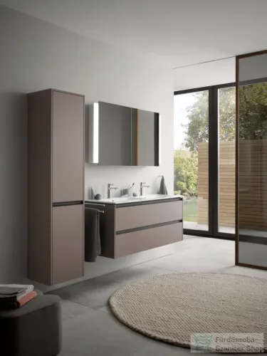 Duravit KETHO.2 176x40x36 cm-es, fali, 2 ajtós magas szekrény, balos, matt bazalt K21329L43430000