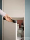 Duravit KETHO.2 176x40x36 cm-es, fali, 2 ajtós magas szekrény, balos, matt taupe K21329L91910000