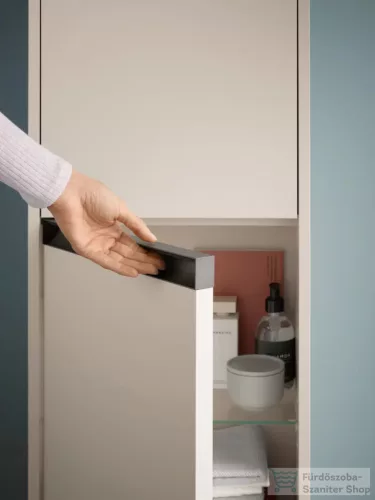 Duravit KETHO.2 176x40x36 cm-es, fali, 2 ajtós magas szekrény, balos, matt taupe K21329L91910000