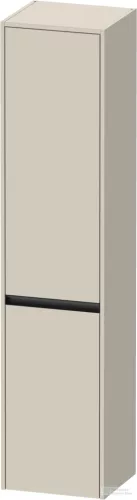Duravit KETHO.2 176x40x36 cm-es, fali, 2 ajtós magas szekrény, jobbos, szupermatt taupe K21329R83830000