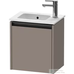   Duravit KETHO.2 41x29,2 cm-es, 1 ajtós alsószekrény mosdó és csaptelep nélkül, jobbos, matt bazalt K25060R43430000
