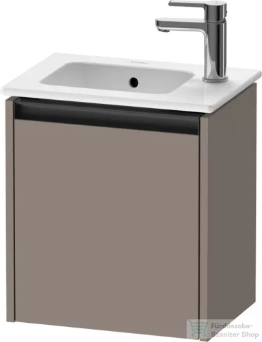 Duravit KETHO.2 41x29,2 cm-es, 1 ajtós alsószekrény mosdó és csaptelep nélkül, jobbos, matt bazalt K25060R43430000