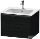Duravit KETHO.2 61x48 cm-es, 1 fiókos fali szekrény, 233663XXX mosdóhoz, matt fekete tölgy K25062016160000