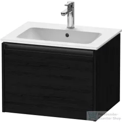   Duravit KETHO.2 61x48 cm-es, 1 fiókos fali szekrény, 233663XXX mosdóhoz, matt fekete tölgy K25062016160000