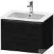Duravit KETHO.2 61x48 cm-es, 1 fiókos fali szekrény, 233663XXX mosdóhoz, matt fekete tölgy K25062016160000