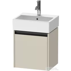   Duravit KETHO.2 43,4x33,8 cm-es, 1 ajtós alsószekrény mosdó és csaptelep nélkül, balos, szupermatt taupe K25070L83830000