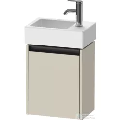   Duravit KETHO.2 36,4x23,8 cm-es, 1 ajtós alsószekrény mosdó és csaptelep nélkül, balos, szupermatt taupe K25071L83830000