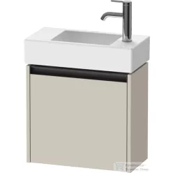   Duravit KETHO.2 48,4x23,8 cm-es, 1 ajtós alsószekrény mosdó és csaptelep nélkül, balos, matt taupe K25072L91910000