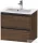 Duravit KETHO.2 61x39 cm-es 2 fiókos alsószekrény mosdó és csaptelep nélkül, sötét dió K25255021210000