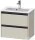 Duravit KETHO.2 61x39 cm-es 2 fiókos alsószekrény mosdó és csaptelep nélkül, matt taupe K25255091910000