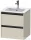 Duravit KETHO.2 51x42 cm-es 2 fiókos alsószekrény mosdó és csaptelep nélkül, szupermatt taupe K25261083830000