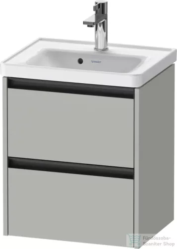Duravit KETHO.2 48,4x37,5 cm-es, 2 fiókos függesztett szekrény, 074250XXX mosdóhoz, matt betonszürke K25280007070000