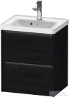 Duravit KETHO.2 48,4x37,5 cm-es, 2 fiókos függesztett szekrény, 074250XXX mosdóhoz, matt fekete tölgy K25280016160000