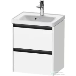   Duravit KETHO.2 48,4x37,5 cm-es, 2 fiókos függesztett szekrény, 074250XXX mosdóhoz, matt fehér K25280018180000