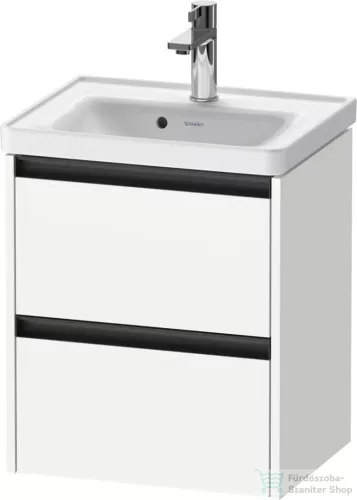 Duravit KETHO.2 48,4x37,5 cm-es, 2 fiókos függesztett szekrény, 074250XXX mosdóhoz, matt fehér K25280018180000
