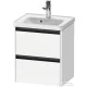 Duravit KETHO.2 48,4x37,5 cm-es, 2 fiókos függesztett szekrény, 074250XXX mosdóhoz, matt fehér K25280018180000