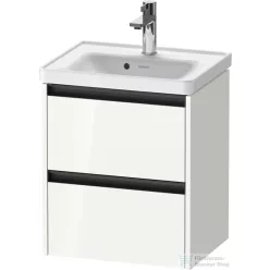   Duravit KETHO.2 48,4x37,5 cm-es, 2 fiókos függesztett szekrény, 074250XXX mosdóhoz, fényes fehér K25280022220000