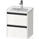 Duravit KETHO.2 48,4x37,5 cm-es, 2 fiókos függesztett szekrény, 074250XXX mosdóhoz, fényes fehér K25280022220000