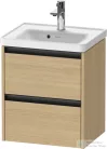 Duravit KETHO.2 48,4x37,5 cm-es, 2 fiókos függesztett szekrény, 074250XXX mosdóhoz, natúr tölgy K25280030300000