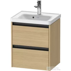  Duravit KETHO.2 48,4x37,5 cm-es, 2 fiókos függesztett szekrény, 074250XXX mosdóhoz, natúr tölgy K25280030300000