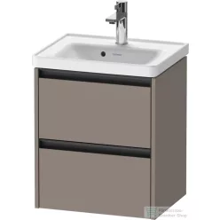   Duravit KETHO.2 48,4x37,5 cm-es, 2 fiókos függesztett szekrény, 074250XXX mosdóhoz, matt bazalt K25280043430000