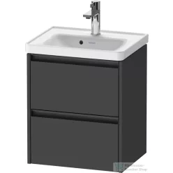   Duravit KETHO.2 48,4x37,5 cm-es, 2 fiókos függesztett szekrény, 074250XXX mosdóhoz, matt grafit K25280049490000