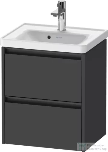 Duravit KETHO.2 48,4x37,5 cm-es, 2 fiókos függesztett szekrény, 074250XXX mosdóhoz, matt grafit K25280049490000